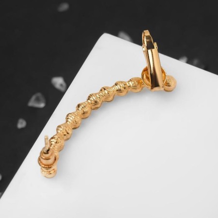 Earring "Kaff" Lunar path, white color in gold-1