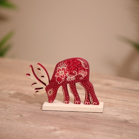 Souvenir "Deer" on the stand, wood 13x4x9 cm