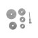 A set of circles of cuts for engravers and drill tundra, 5 nozzles and adapter 3.2 mm