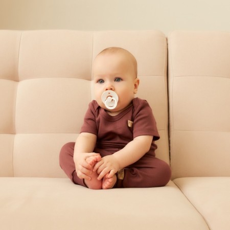 Children's pants minku, brown color, height 62-68 cm-2