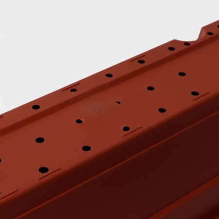 Balcony box for flowers, 80 cm, 16 l, terracotta color-5