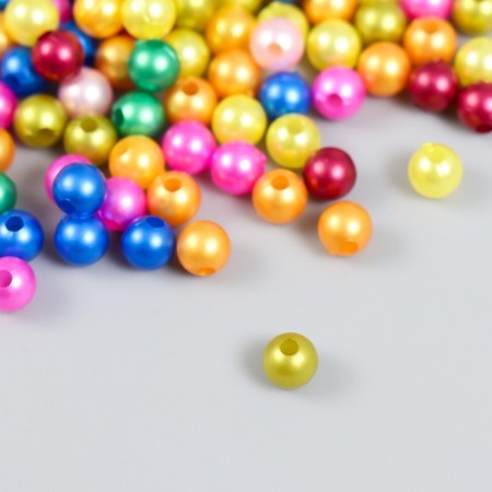 Beads for creativity plastic "Bright mother of pearl" set 20 g d = 0.6 cm-1