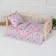 Bed linen for dolls "kittens on pink", sheet, blanket, pillow