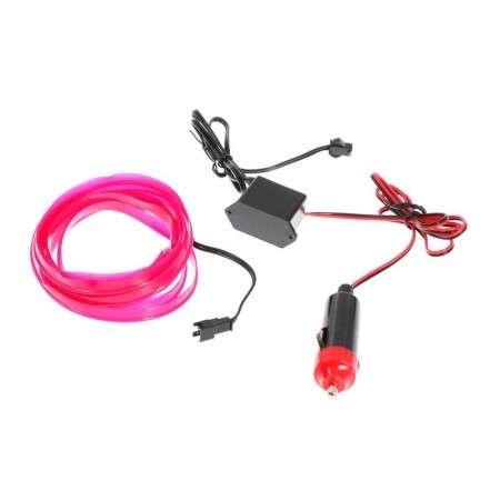 CARTAGE neon thread for lighting salon, feeder 12 V, 2 m, purple power adapter-1