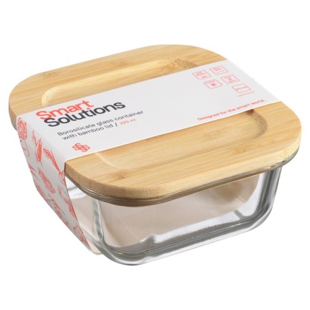 Smart Solutions baking and storage container, with bamboo cover, 320 ml-10