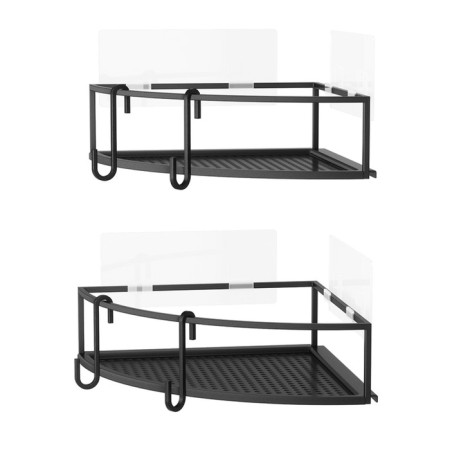 A set of corner shelves for the bathroom Umbra Cubiko, 2 pcs, black color