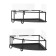 A set of corner shelves for the bathroom Umbra Cubiko, 2 pcs, black color