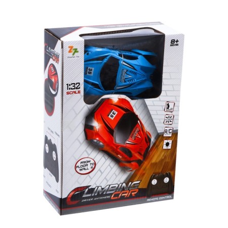 Wall anti -gravity machine, radio control, battery, drives along the walls, light, blue color-5