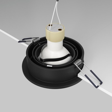 The built-in lamp Technical DL023-2-01B, 1x50W, 9.2x9.2x2.5 cm, GU10, Black Color Black-6