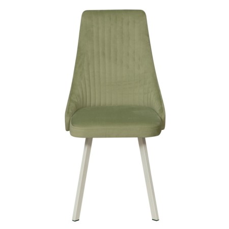 Lyon chair, velor tenerife nephritis / white metal-1