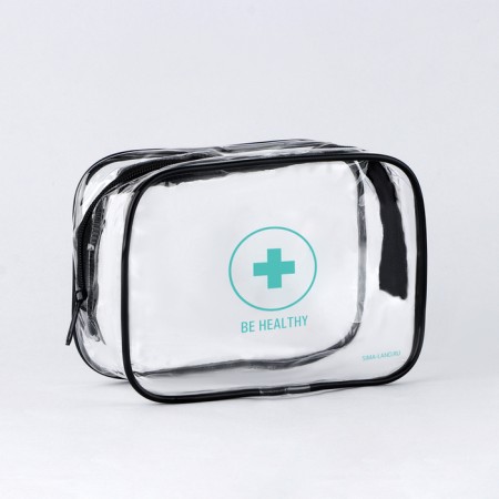 Transparent “Be Healthy” road kit, 12*10 cm,-1