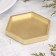 Summary "Hexagonnik. Marble" from gypsum, 9.7x1.3x1cm, gold