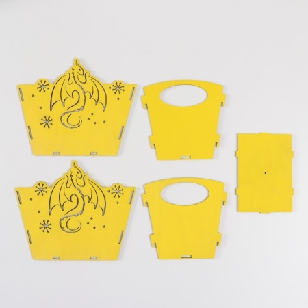 Basket-jacket "Dragon" yellow 18x12x14.5 cm (set of 5 parts)-4