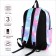 Youth backpack from textiles on lightning, 3 pockets, waist bag, purple color