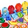 Logical Center 3 in 1 "Animals, professions, score" 44.5 × 17.8 × 4.3 cm