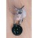Ceramic bowl "Black cat" 300 ml 12.5 x 4.5 cm, black-orange
