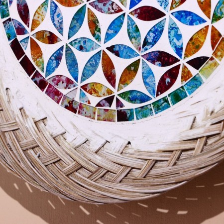 Nast -wall panel made of coconut and glass 35 cm-2
