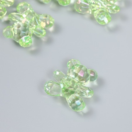 Busina Plastic for creativity "Bear" Green 3.1x3x1.5 cm