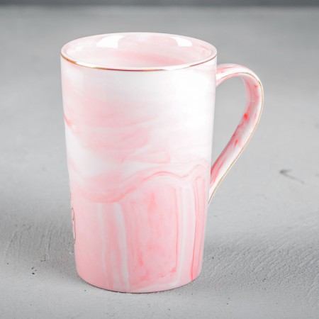Ceramic mug "Good morning, beloved", 350 ml, pink color-2
