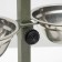 Stand with bowls, 2 x 500 ml, height 30 cm, collapsible, green