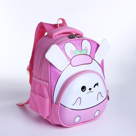 Baby backpack on lightning, 3 outer pockets, pink color-1