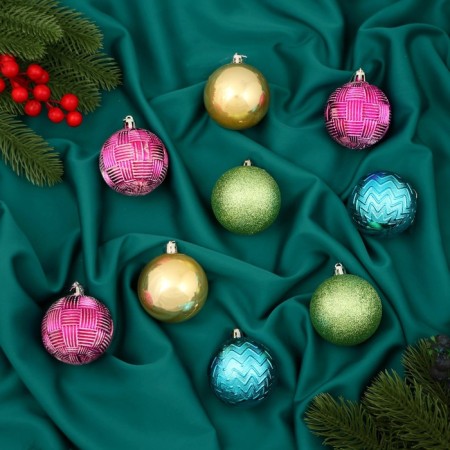 Set of balls plastic D-5.5 cm, 9 pcs "Festival" MIX