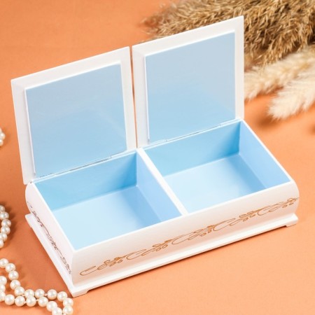 Double casket, white, lacquer miniature-1