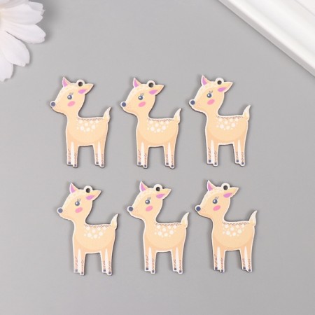Decor for creativity tree "Olenenok" set of 6 pcs 4x2.6x0.3 cm-2