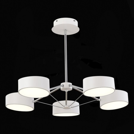 Ceiling EVOLUCE lamp. Sle6005-502-05. Valle. 5x10 watts, LED, 3000K-6000K, 6000 LM, 67x67x47 cm, white color, chrome-1