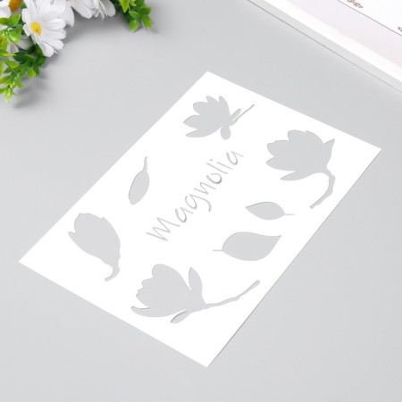 Plastic stencil "Magnolia" 24x16 cm-1