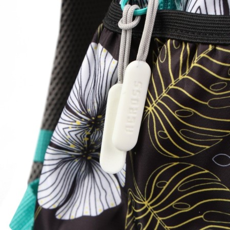 Youth backpack 43 x 29 x 18 cm, ergonomic back, Across 155, gray/turquoise 155-3-9
