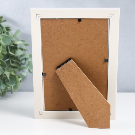 Photo frame plastic 10x15 cm "dashes" white 17.5x12.3 cm-3