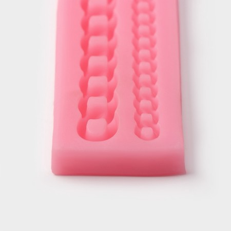 Mold Dolyana "Clock", silicone, 27.8 × 4.6 × 1.2 cm, pink color-3