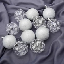 Set of balls plastic D-6 cm, 12 pcs 