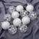 Set of balls plastic D-6 cm, 12 pcs "Milky Way" White