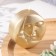 Figure candle "Sun and moon, 6x2.5 cm, gold