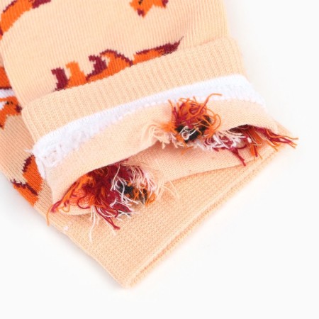 Women's socks, peach/fox color, size 38-40-3