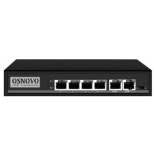 Коммутатор Osnovo SW-20600/A(80W) 6x100Mb 4PoE+ 80W неуправляемый