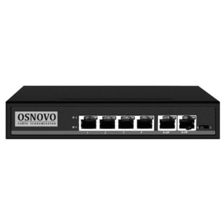 OSNOVO SW-20600/A switch (80W) 6x100MB 4POE+ 80W Unguided