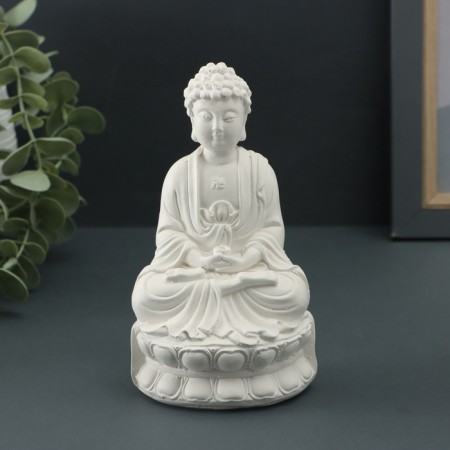 Figure "Buddha" 15x10cm, white
