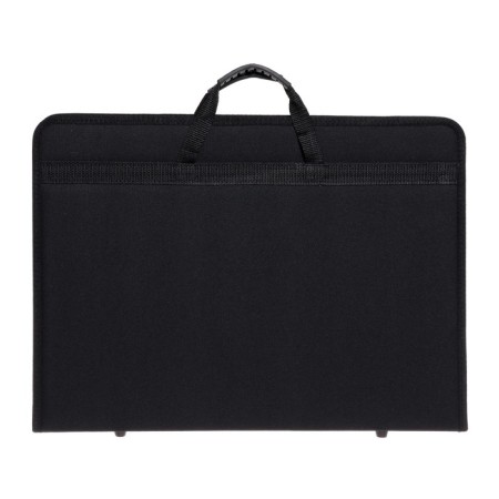 Folder for drawings and drawings for artists A3, 470 x 350 x 40 mm, handles, frame, textile, "inspiration" 1b31, pocket, black-2