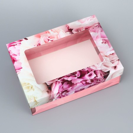 The box is folding, the lid is “the most tender”, 21 x 15 x 7 cm with the window-2