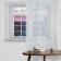 Tulle curtain 145x260 cm, organza, blue color, on a curtain tape, 100% polyester