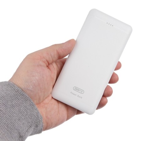 External BYZ W3, 10,000 mAh, 2 USB, 1 Type-C, 2.1 A, PD, white-6
