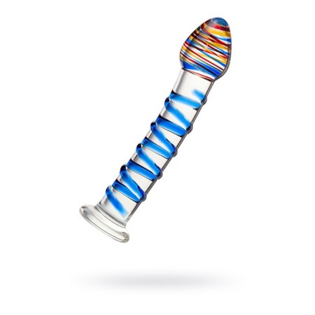 Unrealistic phallimitator Sexus Glass, glass, transparent, 18 cm