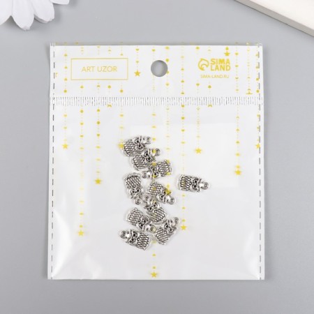 Decor for creativity Metal "Little Filin" mix silver 1x0.7 cm-4