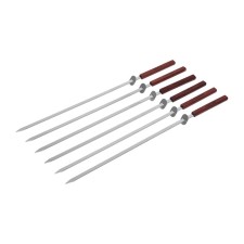 A set of flat skewers Boyscout, 55 cm, with wooden handles with rings, 6 pcs in packaging