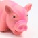 Grunting toy for dogs from latex "Piggy", 16 cm, pink