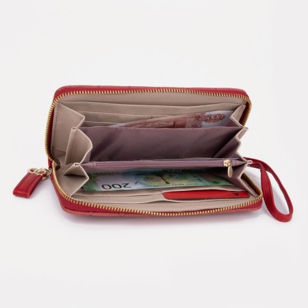 Women's wallet with lightning, red color-3