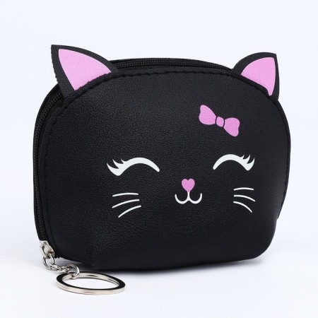 Children's wallet with lightning, black color-1